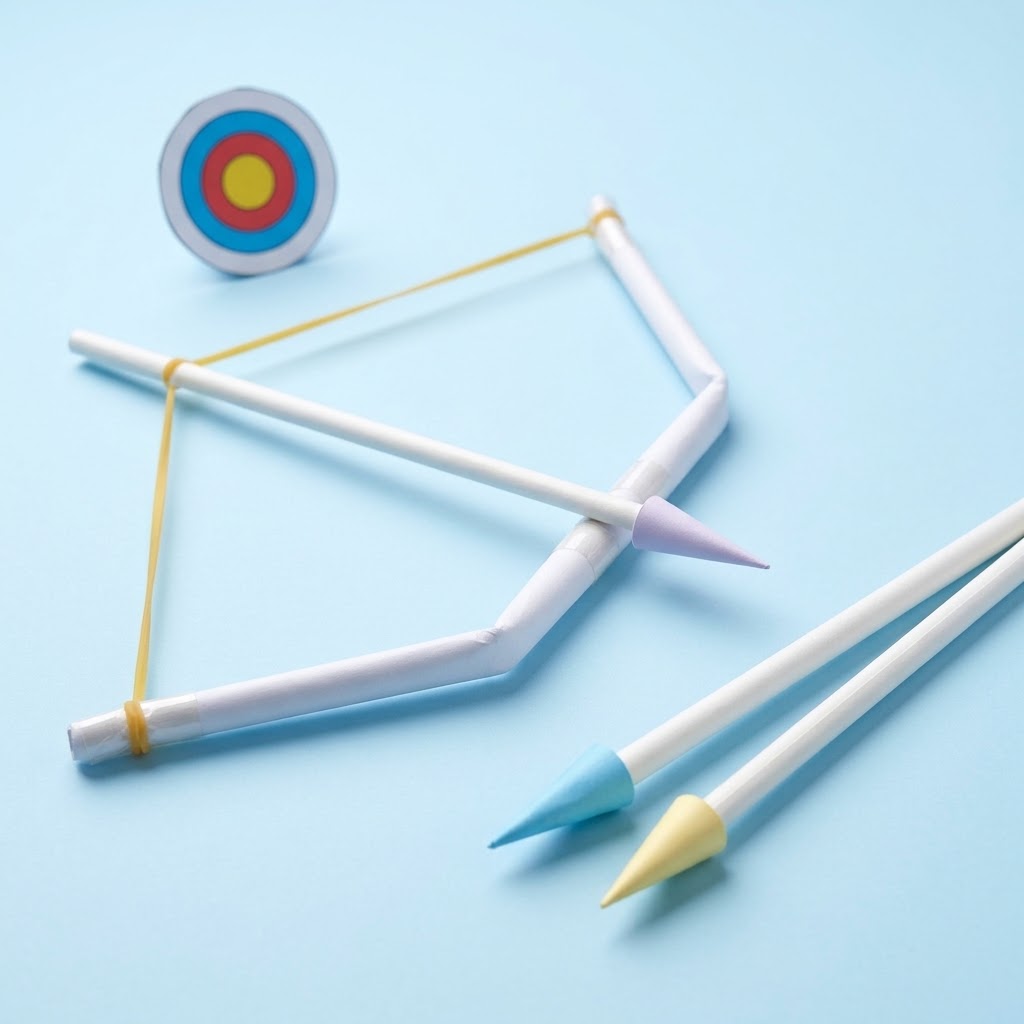 Arco y flechas de papel