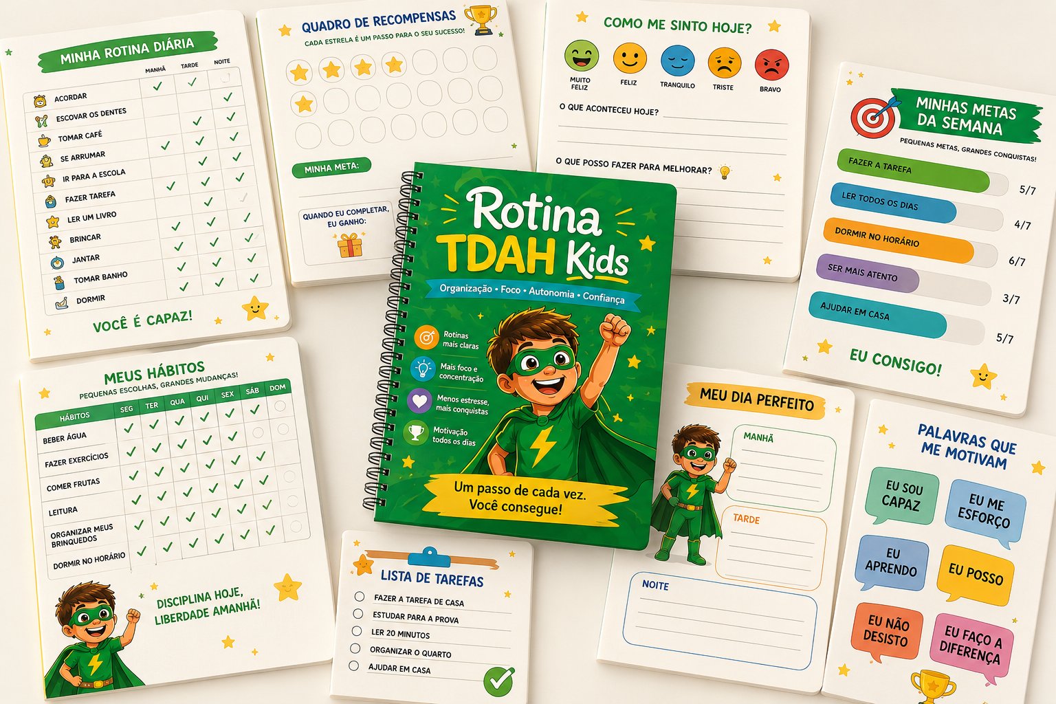 Rotina TDAH Kids - Planner Completo